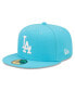 Фото #1 товара Men's Blue Los Angeles Dodgers Vice Highlighter Logo 59FIFTY Fitted Hat