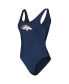 Women's Navy Denver Broncos Making Waves One-Piece Swimsuit