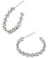 Фото #1 товара Small Cubic Zirconia Daisy Chain C-Hoop Earrings, 0.9"