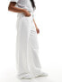 Abercrombie & Fitch wide fit high waist jeans in white