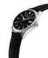 ფოტო #2 პროდუქტის Men's Swiss Automatic Classic Index Black Leather Strap Watch 40mm