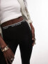 Фото #3 товара Topshop Tall branded elastic legging in black