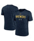 Фото #1 товара Men's Navy Milwaukee Brewers Authentic Collection Velocity Performance Practice T-shirt