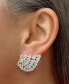 Miranda Cubic Zirconia Fan Stud Earrings