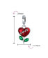 ფოტო #4 პროდუქტის Personalized Valentine Word Love Grows Red Flower Heart Dangle Charm Bead For Women Girlfriend Enamel .925 Sterling Silver Fits European Bracelet