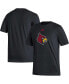 ფოტო #1 პროდუქტის Men's Black Louisville Cardinals Logo Fresh T-shirt