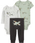 Фото #9 товара Baby 3-Piece Airplane Little Outfit Set 12M