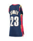 Фото #2 товара Women's LeBron James Navy Cleveland Cavaliers Hardwood Classics Swingman Jersey