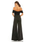 Фото #4 товара Women's Sequined Off The Shoulder Jumpsuit