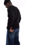 ADPT oversized fisherman rib crew neck jumper in black