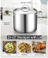 Фото #5 товара 20-Quart 18/10 Stainless Steel Classic Deep Cooking Pot Canning Stockpot with Stainless Steel Lid, Silver