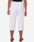 ფოტო #2 პროდუქტის Petite All American Twill Capri Pants