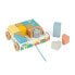 Фото #8 товара Тяга игрушки JANOD Pure Pull-Along Blocks Cart.