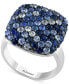 ფოტო #1 პროდუქტის Splash by EFFY® Sapphire Cluster Ring (3-1/5 ct. t.w.) in Sterling Silver