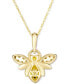 ფოტო #5 პროდუქტის Nude Diamond (1/5 ct. t.w.) & Blackberry Diamond (1/10 ct. t.w.) 18" Pendant Necklace in 14k Gold