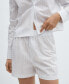 ფოტო #3 პროდუქტის Women's Two-Piece Striped Cotton Pajamas
