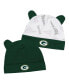 Фото #1 товара Infant Boys and Girls Green, White Green Bay Packers Baby Bear Cuffed Knit Hat Set