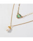 ფოტო #1 პროდუქტის Two Layer Necklace With Abalone Pendant And Pearl Pendant