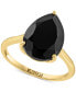 ფოტო #1 პროდუქტის EFFY® Onyx Pear Statement Ring in 14k Gold