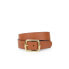 Фото #4 товара LP by Linea Pelle Womens Reversible Casual Center Bar Buckle Belt XL Black/Brown