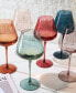 Фото #3 товара Pastel Large Colored Crystal Wine Glass, Set of 6