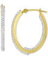 ფოტო #3 პროდუქტის Crystal Pavé In & Out Small Hoop Earrings in 10k Gold, 0.79"