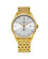 Men's Sophisticate Gold-Tone Stainless Steel , Silver-Tone Dial , 40mm Round Watch