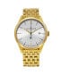 ფოტო #1 პროდუქტის Men's Sophisticate Gold-Tone Stainless Steel , Silver-Tone Dial , 40mm Round Watch