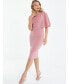 ფოტო #3 პროდუქტის Women's Scuba Crepe One Shoulder Midi Dress