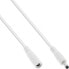 Фото #1 товара InLine DC extension cable - DC plug/socket 5.5x2.1mm - white - 1m