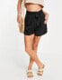 Фото #4 товара Vero Moda shorts with belted waist in black