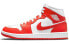 Jordan Air Jordan 1 mid 拼接 防滑减震 中帮 复古篮球鞋 女款 哈瓦那红 / Кроссовки Jordan Air Jordan 1 Mid BQ6472-116