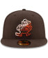 Фото #5 товара Men's Brown Cleveland Browns Color Dim 59FIFTY Fitted Hat