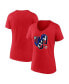 ფოტო #1 პროდუქტის Women's Red Team USA Painting Paris 2024 Olympics V-Neck T-Shirt