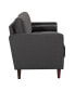 Lillith Modern Loveseat With Upholstered Fabric and Wooden Frame