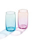Фото #4 товара Colorful Ombre Beer Can Glasses, Set of 2