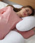 Фото #2 товара Hypoallergenic Down Alternative Total Body J Shaped Pillow with Zippered Cover