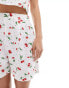 ONLY linen mix short co-ord in cherry print