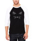 Фото #1 товара Men's Raglan Baseball Word Art Whiskers T-shirt