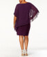 Plus Size Chiffon Capelet Sheath Dress