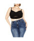 ფოტო #1 პროდუქტის Plus Size Kiera Cropped Top