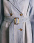 Фото #3 товара Miss Selfridge denim trench coat in light blue wash