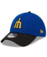 ფოტო #1 პროდუქტის Men's Royal, Black Seattle Mariners 2023 City Connect 39THIRTY Flex Fit Hat