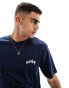 ONLY & SONS relaxed fit t-shirt with temple print in navy Синий, S - фото #4