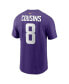 Фото #3 товара Men's Kirk Cousins Purple Minnesota Vikings Player Name and Number T-shirt