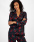 Women's 2-Pc. Piped-Trim Satin Pajamas Set, Created for Macy's