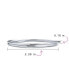 ფოტო #4 პროდუქტის Set Of 3 Solid 2MM Small Wrist Round Stackable Smooth Multi Bangle Bracelet For Women Sterling Silver