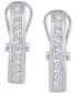 ფოტო #3 პროდუქტის Diamond Channel-Set J-Hoop Earrings (1/2 ct. t.w.) in 10k White ,Yellow or Rose Gold