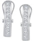 Diamond Channel-Set J-Hoop Earrings (1/2 ct. t.w.) in 10k White ,Yellow or Rose Gold