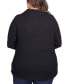 Plus Size Soft Sequin Cowl Neck Top